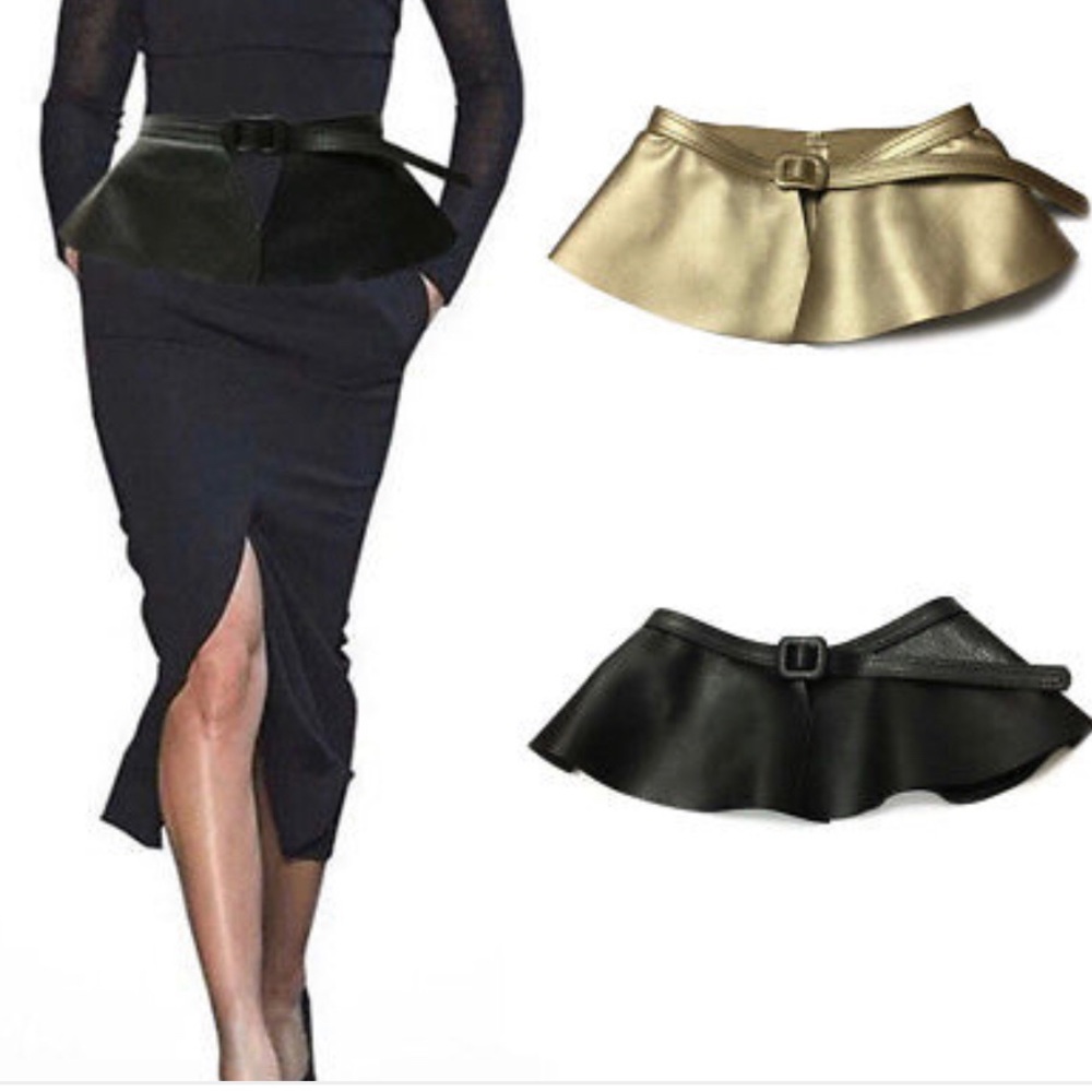 ⭐️ HIGH FASHION FAUX LEATHER PEPLUM BELT ⭐️